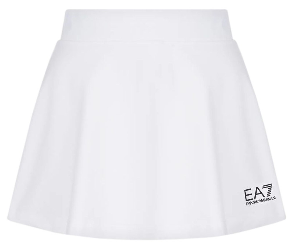 Теннисная юбка EA7 Woman Jersey Miniskirt - белый