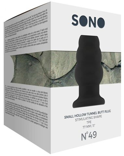 Чёрная анальная пробка с тоннелем №49 Small Hollow Tunnel Butt Plug 3 Inch - 7,7 см. (Цвет: черный)