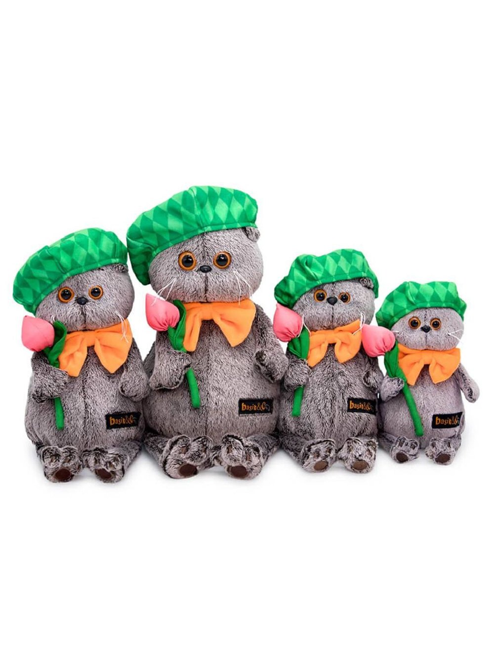 Мягкая игрушка Басик в зеленом берете 22 см