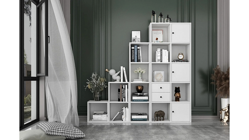 Книжный стеллаж Билли Айден 6 IКЕА Белый Фасадный 0101 166*30*161 см, Белый   Фиеста