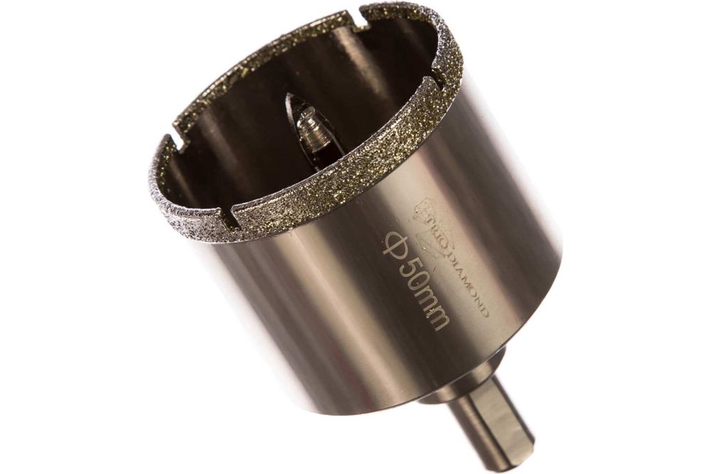 Коронка алмазная по керамике и кафелю с центрирующим сверлом 50мм TRIO-DIAMOND 400050