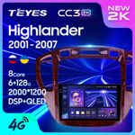 Teyes CC3 2K 9"для Toyota Highlander 2001-2007