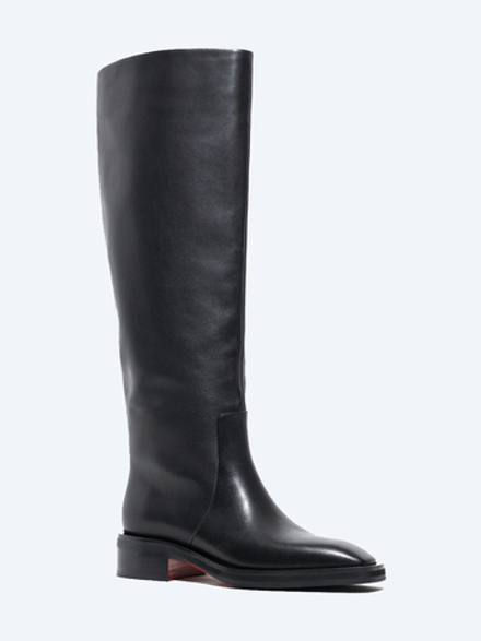 1731062M Сапоги женский черный+натуральная кожа