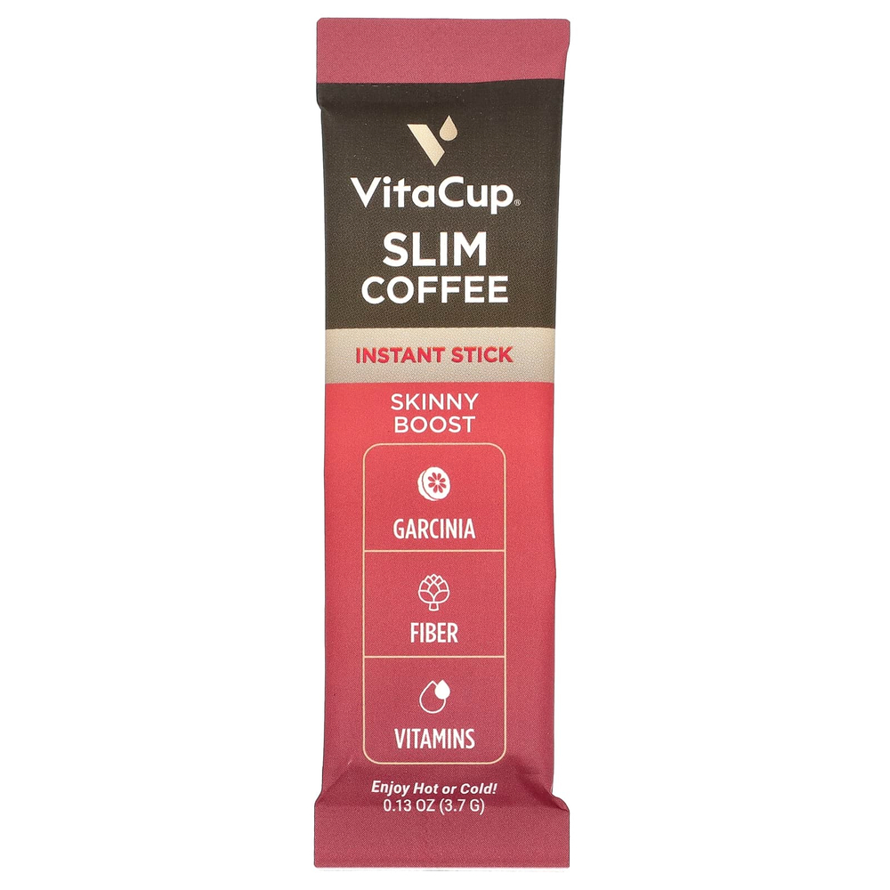 VitaCup, Растворимый кофе Slim Blend, средней обжарки, 24 палочки, по 3,7 г (0,13 унции) каждая