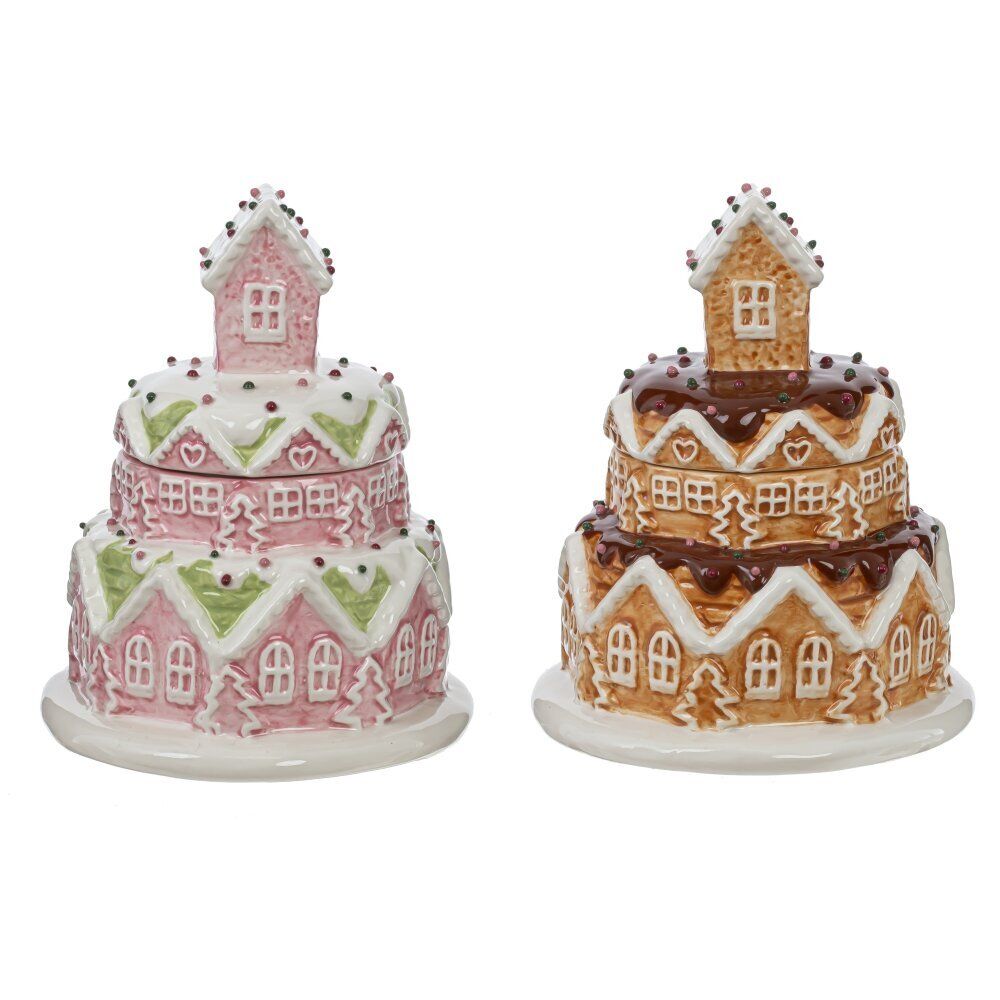 GAEM Конфетница "Пряничный торт-дом", 650 мл, L14 W14 H18 см, 2в.