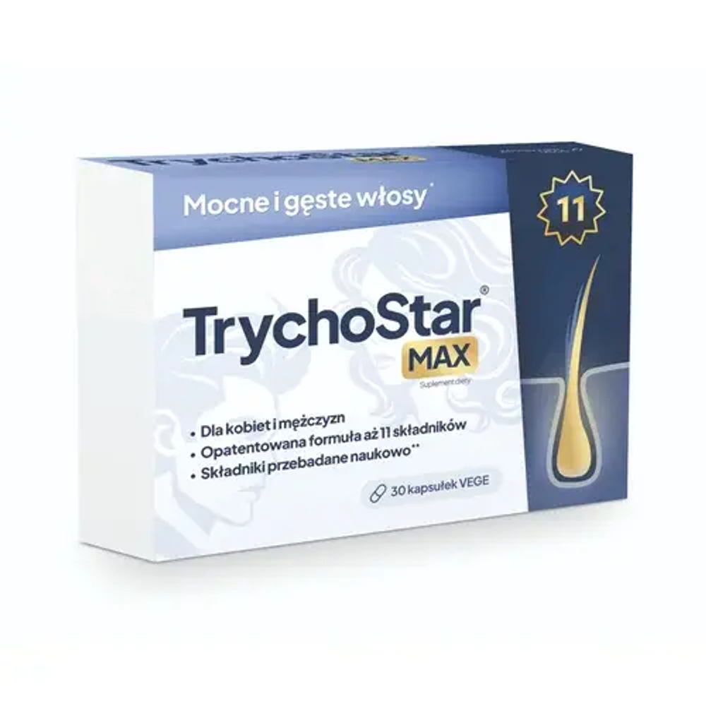 Вегетарианские капсулы TrychoStar Max, 30 капсул