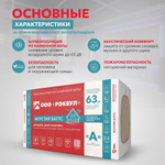 Базальтовая вата Rockwool Акустик Баттс 1000х600х75 мм 8 плит в упаковке