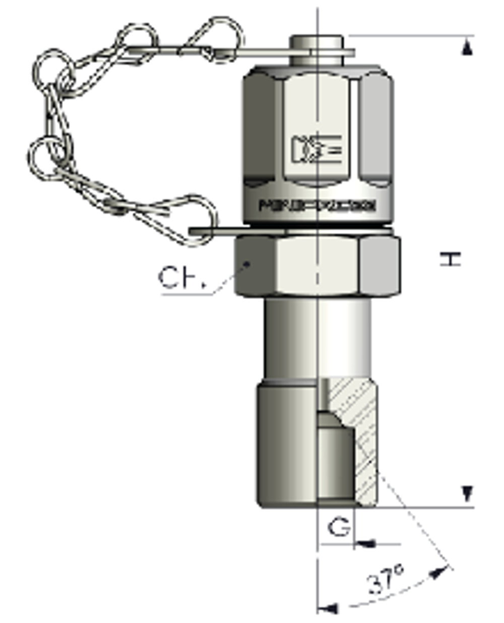 КТ 16x2 - JIC (Г) 7/16-20 (металл.)