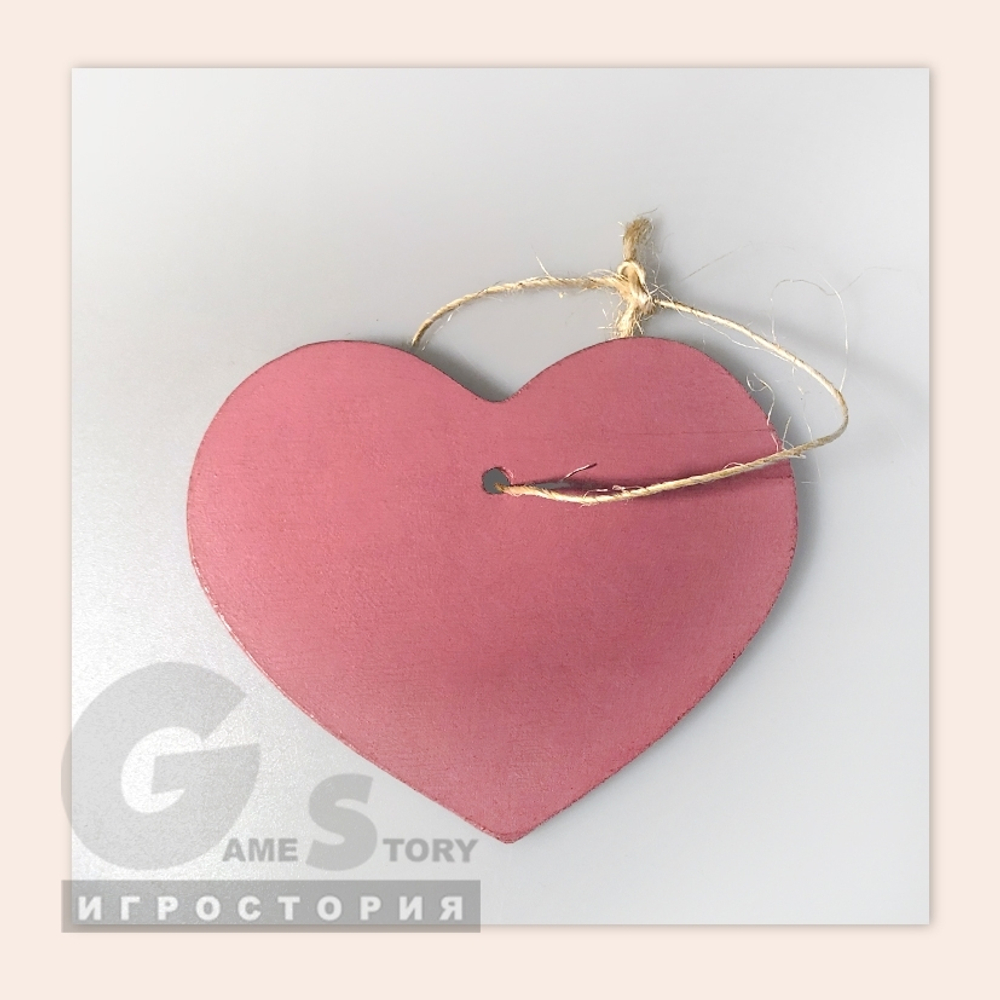 Декоративное сердце "Розовая ретро любовь"