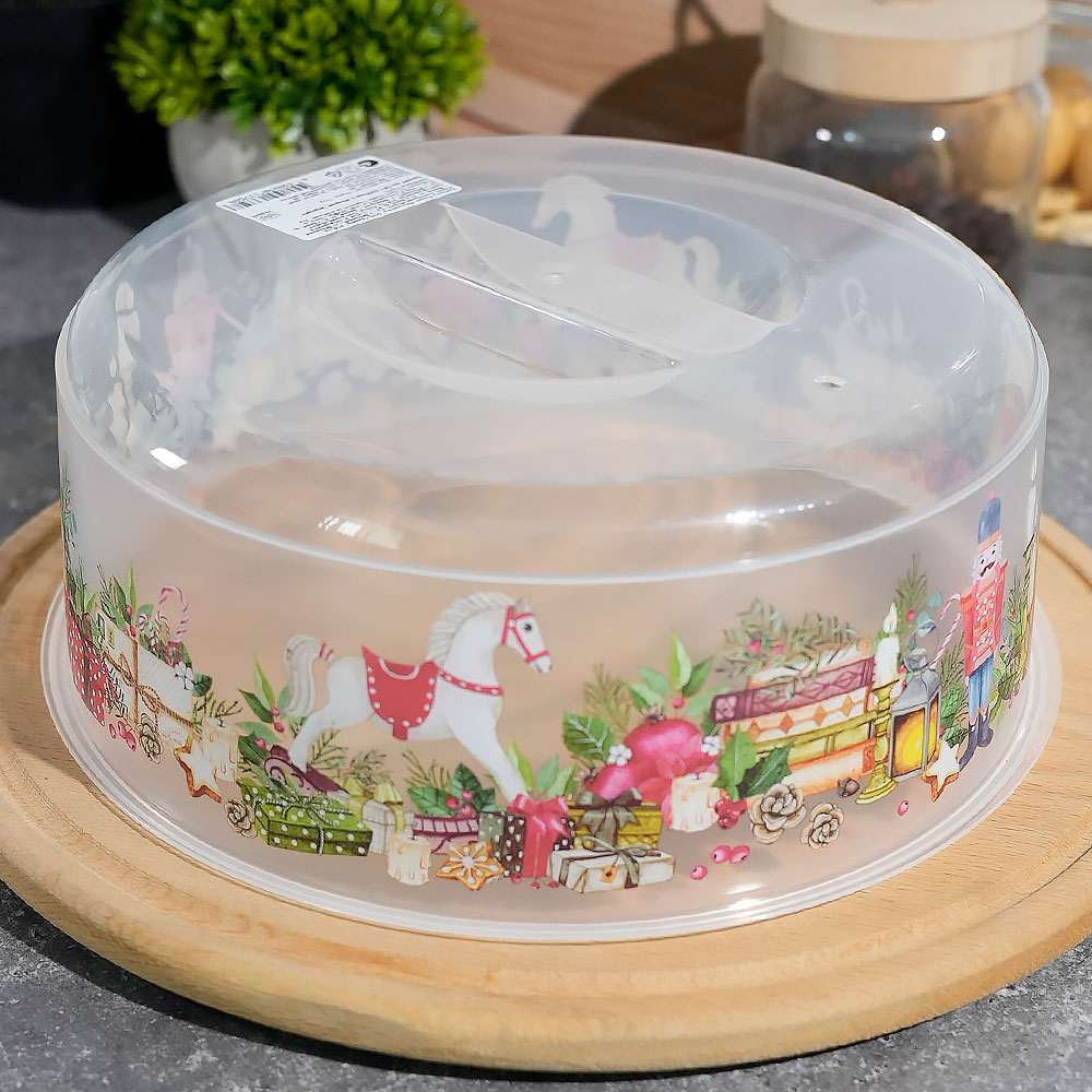 Крышка для СВЧ 25см "Игрушки", бесцветный