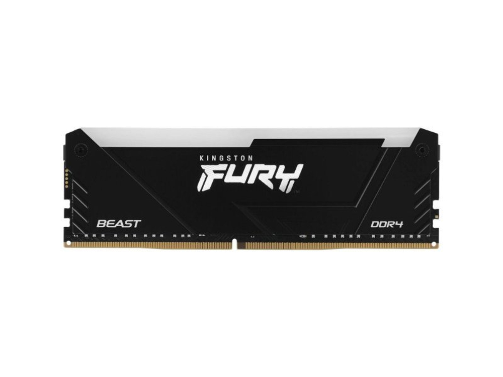 Оперативная память Kingston Fury Beast Black RGB KF432C16BB2A/8WP, DDR4 1х 8ГБ 3200 МГц, DIMM, RTL