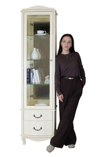 Шкаф-витрина Мебелик Джульетта, дуб шампань Л