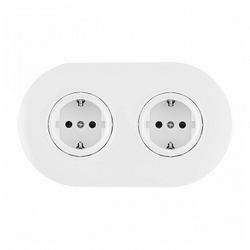 Розетка с заземлением и со шторкой Arte Milano SET08-2 SET08-2-40-1x2 white