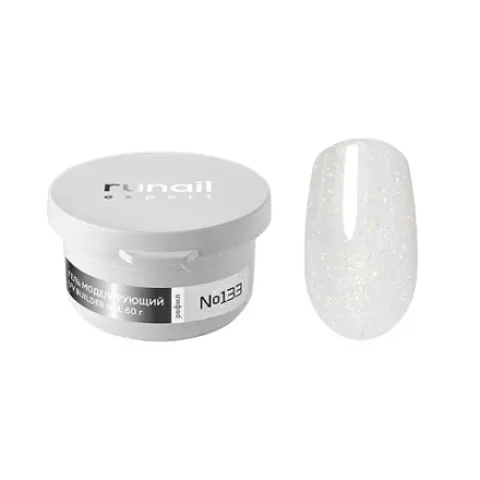 Гель моделирующий с шиммером UV BUILDER GEL Runail Expert №133, 50г банка