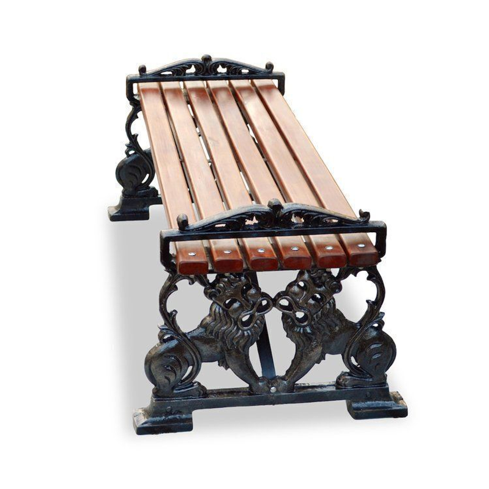 Банкетка чугунная «Львы»