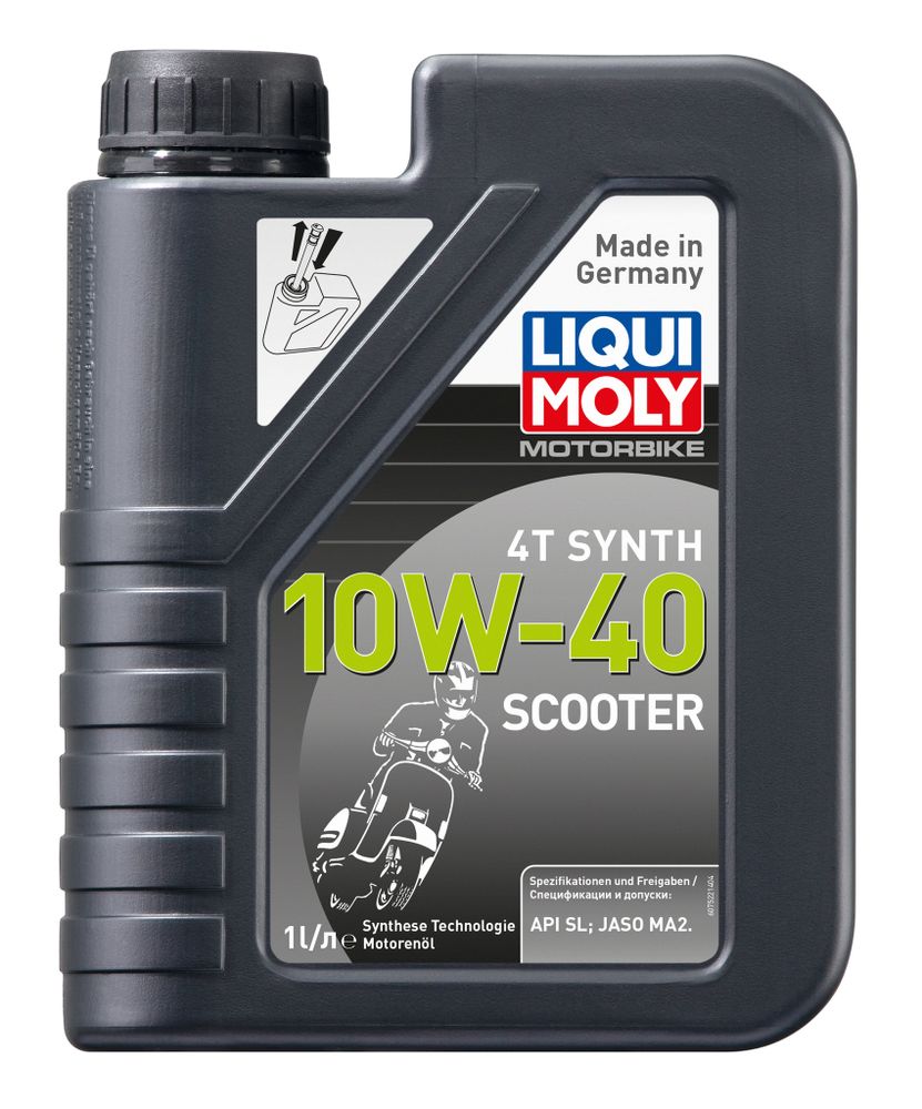 Моторное масло Liqui Moly Scooter Motoroil для скутеров (4T, 10W-40, Синт.)