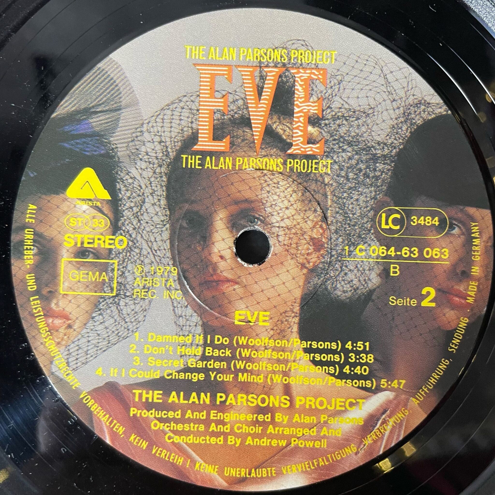 Винтажная виниловая пластинка LP The Alan Parsons Project Eve (Germany 1979) Damned If I Do
