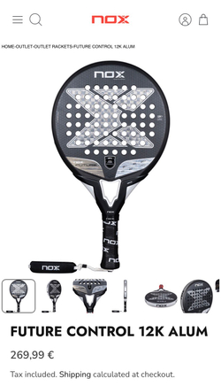 NOX, PALA FUTURE CONTROL 12K ALUM RACKET (2026), Padel Racket