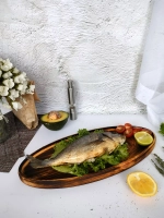 Поднос деревянный овальный