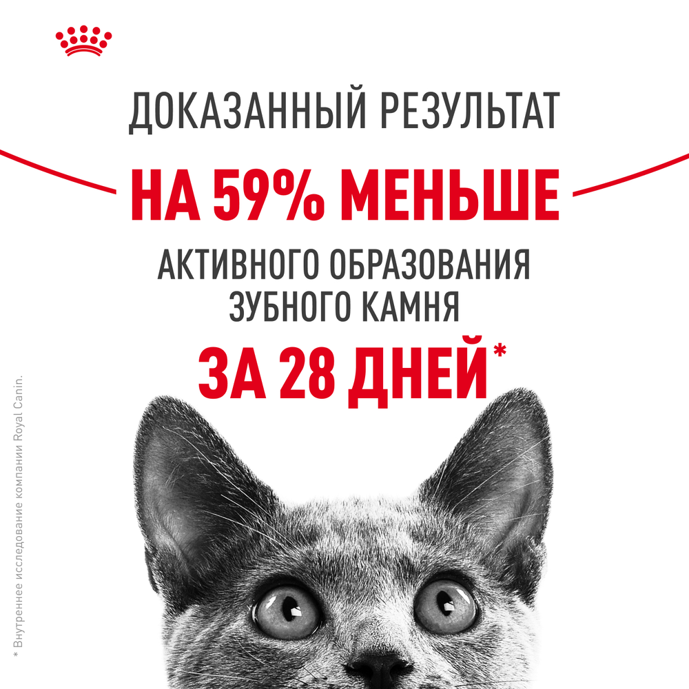 Royal Canin Dental Care Дентал Кэа Корм сухой для взрослых кошек поддержание здороья ротовой области 400г