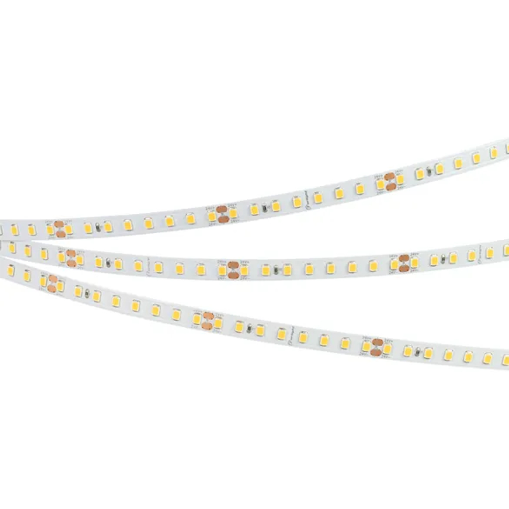 Светодиодная лента RT-A128-8mm 24V Warm2700 (10 W/m, IP20, 5m) (Arlight, высок.эфф.150 лм/Вт) 038759(1)