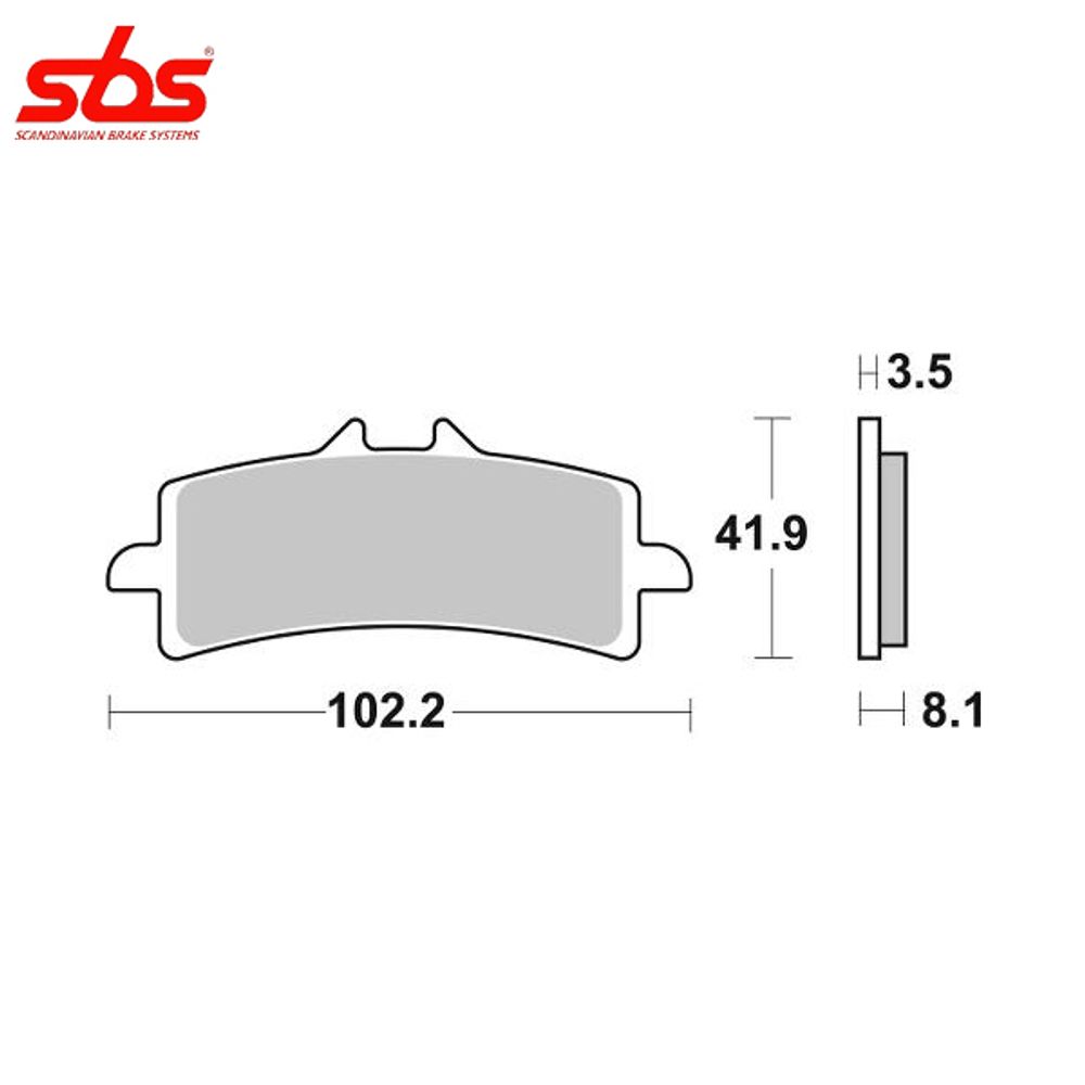 SBS 841DS-1 тормозные колодки передние