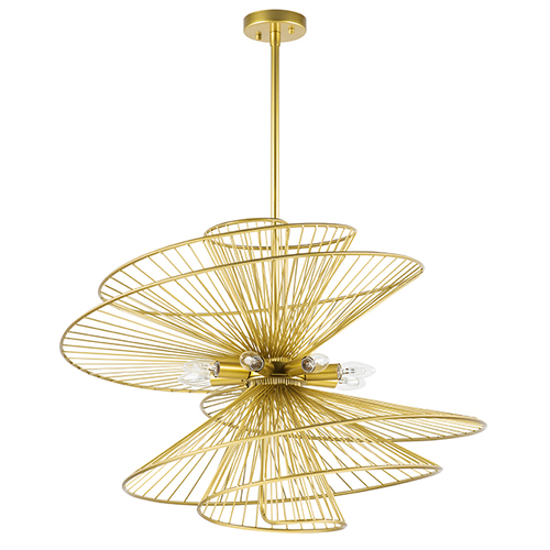 728183 Люстра ZETA 8х40W E14 ЗОЛОТО