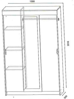 Шкаф-купе "Бася" (ясень шимо темный/ясень шимо светлый), Интерьер Центр