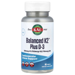 KAL, Balanced K2™ Plus D-3, 60 таблеток