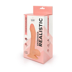 Фаллоимитатор Erowoman с мошонкой и присоской, 18,5 см