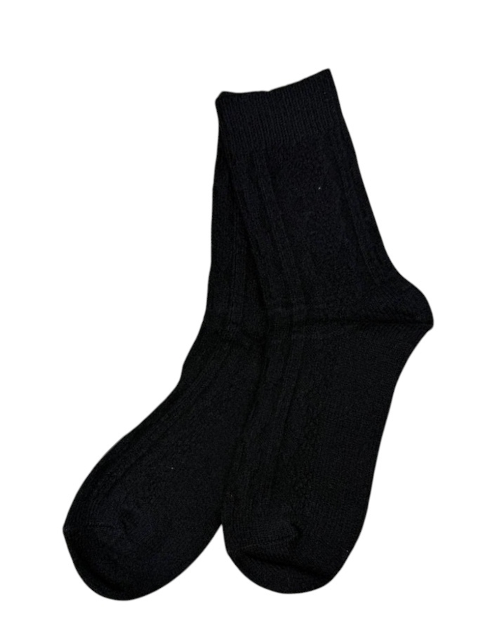 Женские теплые "вязанные" носки из шерсти Мериноса средней длины - 10 пар