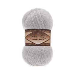 Пряжа Angora Gold Simli, 100 г, 500м, 20%шерcть,75%акрил,5% металлик (цена за 1 шт)