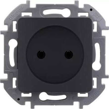 Розетка встраиваемая LEGRAND Inspiria 673713 без заземления цвет антрацит