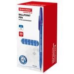 Ручка шариковая BRAUBERG "Carina Blue", СИНЯЯ, корпус тонированный синий, узел 1 мм, линия письма 0,5 мм, 141669