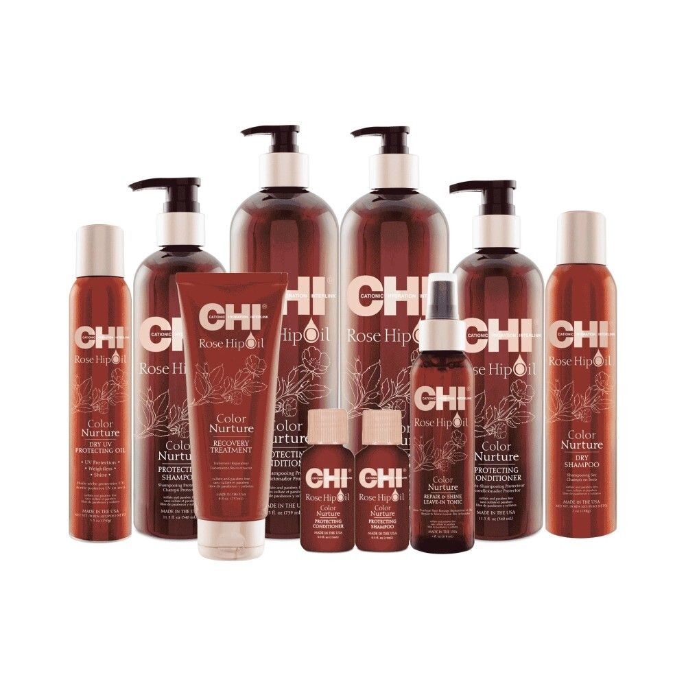 CHI Rose Hip Oil Protecting Shampoo Шампунь с маслом шиповника для окрашенных волос, 340 мл