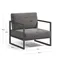 Уличное кресло Comova темно-серое с черным каркасом