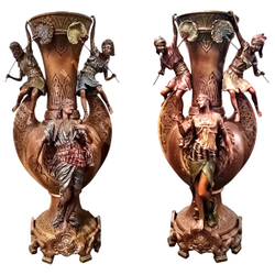 Готто Луи. Большая пара вазонов в восточном стиле с росписью. Франция. Начало XX в.