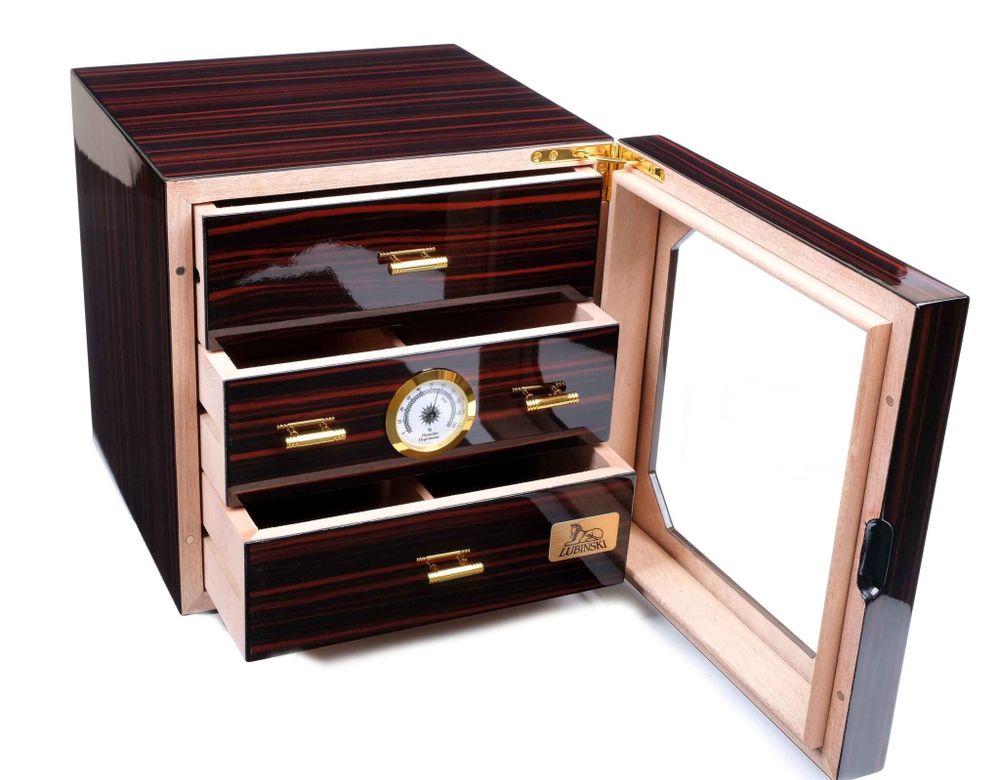 Хьюмидор-шкаф Lubinski на 100 сигар, Эбеновое дерево Q219