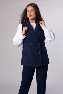 Жилет женский 4100ВП, темный деним #38ТД064100ВП