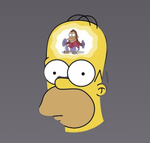 Термонаклейка "Гомер" 10 на 10 см