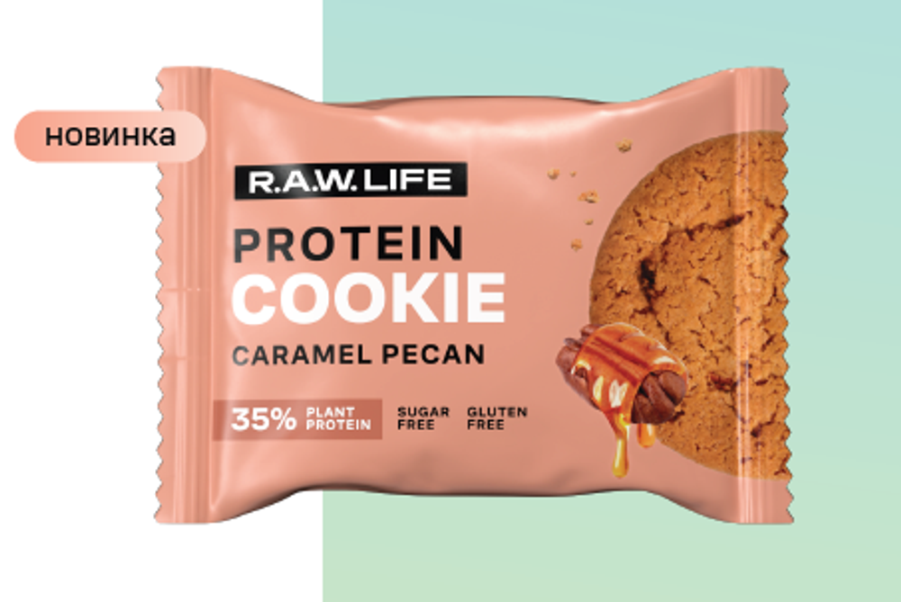 R.A.W.LIFE Cookie Protein "Карамельный пекан", 50гр
