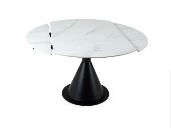 Раскладной обеденный стол Pion белая керамика 80-130