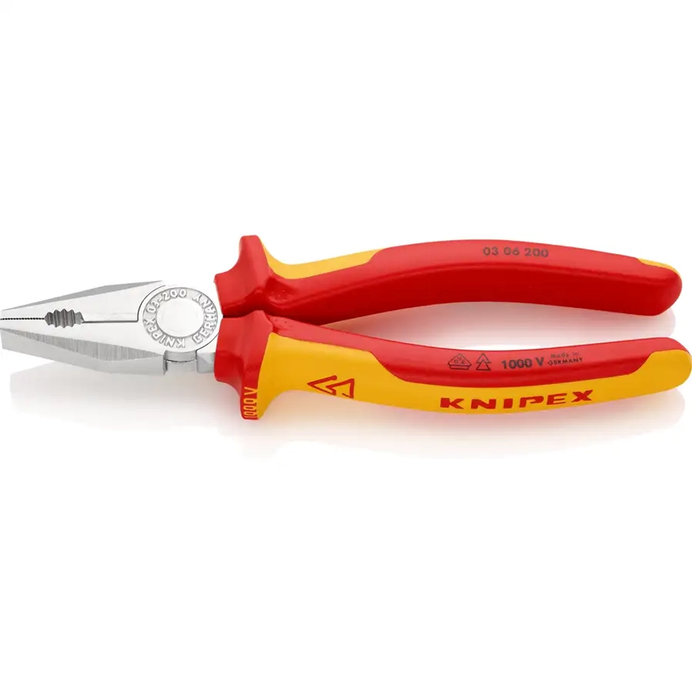 Плоскогубцы комбинированные хромированные 200 мм Knipex 03 06 200