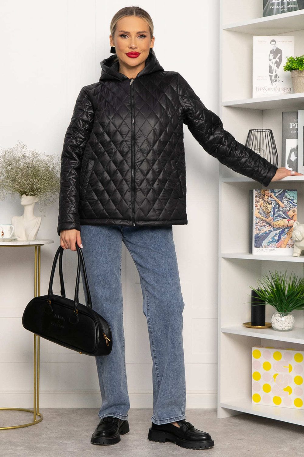 Куртка демисезонная стеганая (черная) Б14249-25М LT Collection