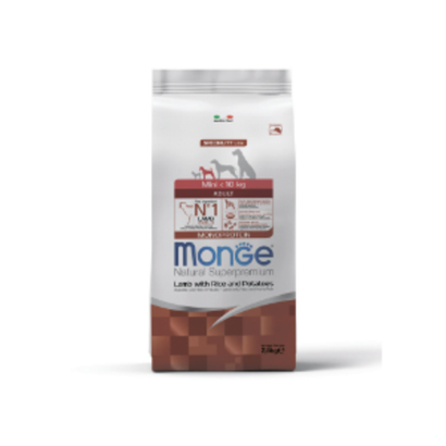 Сухой корм для взрослых собак мелких пород из ягненка с рисом и картофелем Monge Dog Speciality Line Monoprotein Mini 2,5кг