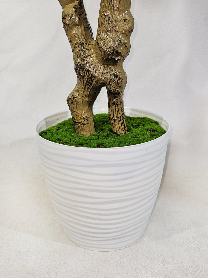 Сакура искусственная белая 140см в кашпо