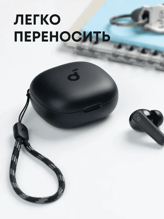 Беспроводные наушники Anker Soundcore P20i, черные Bluetooth, USB Type-C