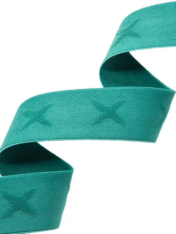 Резинка широкая, 35 мм, звезды, мята