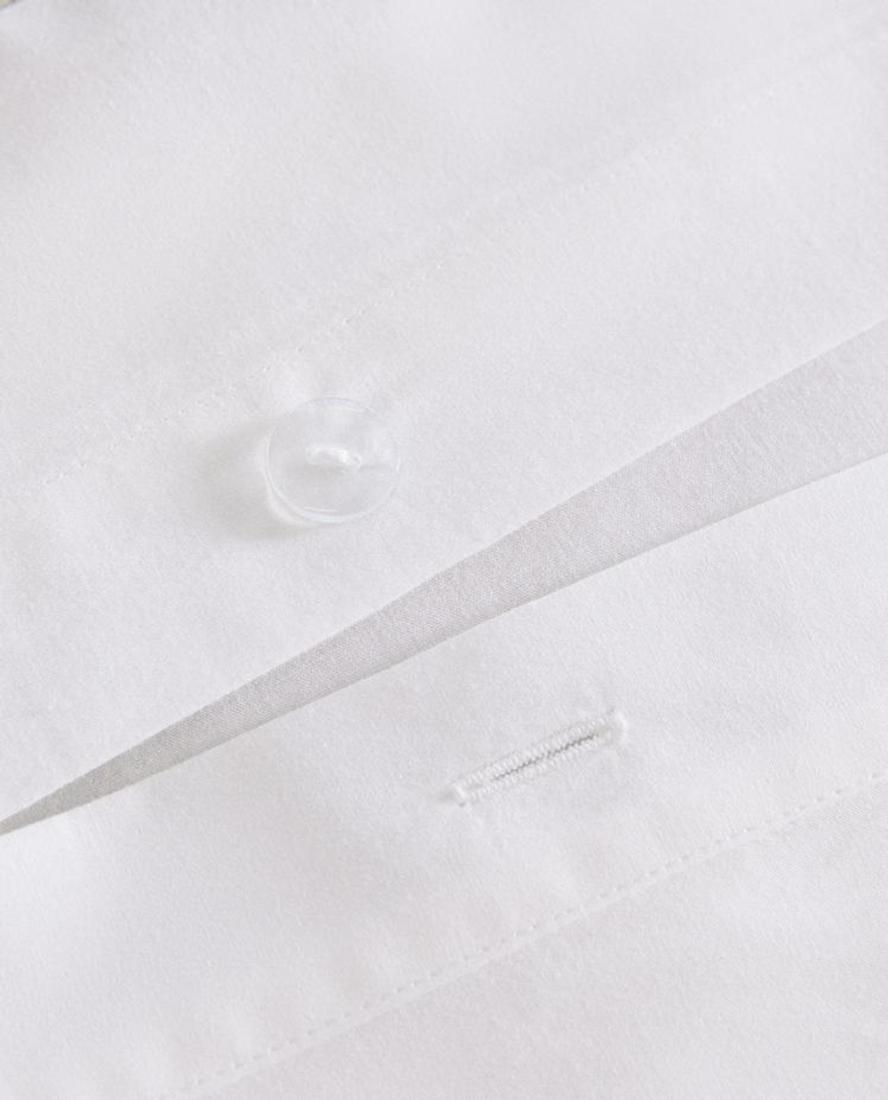 ZARA HOME ХЛОПКОВЫЙ ПОДОДЕЯЛЬНИК С КАЙМОЙ, БЕЛЫЙ