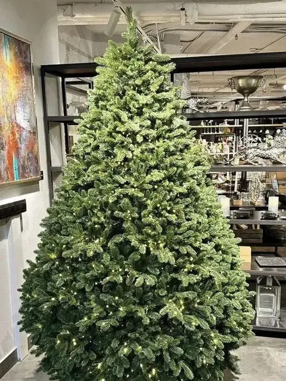 Елка с гирляндой встроенной «Grand Majesty» Гранд Маджести (Литая+пвх) 240 см / 2,4 м